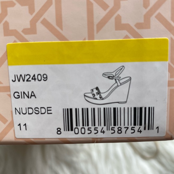 Badgley Mischka Gina Wedge Leather Platform Sandal - Picture 5 of 12